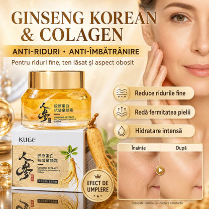 Cremă cu Ginseng Korean & Colagen pentru Riduri Fine și Aspect Îmbătrânit
